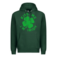 Sports Green kiss me im irish funny saint patrick day womens Premium Hoodie - linhVisuals
