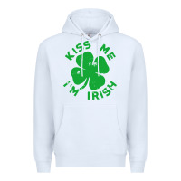 White kiss me im irish funny saint patrick day womens Premium Hoodie - linhVisuals
