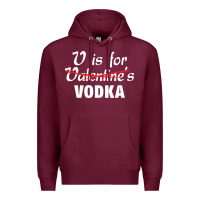 Burgundy is for vodka valentine's day Premium Hoodie - linhVisuals