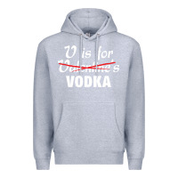 Heather Grey is for vodka valentine's day Premium Hoodie - linhVisuals