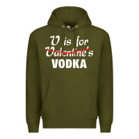 Army Green is for vodka valentine's day Premium Hoodie - linhVisuals