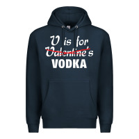 Navy is for vodka valentine's day Premium Hoodie - linhVisuals