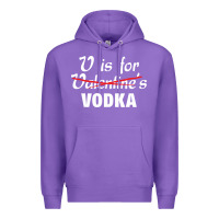 Purple is for vodka valentine's day Premium Hoodie - linhVisuals