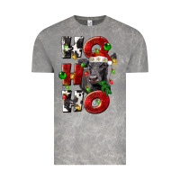 Cloud Rock Christmas ho ho ho black angus Vintage Tee - LillyAllenDesigns