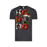 Vintage Black Christmas ho ho ho black angus Vintage Tee - LillyAllenDesigns
