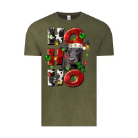 Vintage Olive Christmas ho ho ho black angus Vintage Tee - LillyAllenDesigns