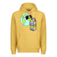 Antique Gold wrld drink Premium Hoodie - linhVisuals