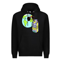 Black wrld drink Premium Hoodie - linhVisuals
