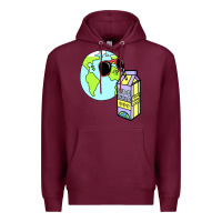 Burgundy wrld drink Premium Hoodie - linhVisuals