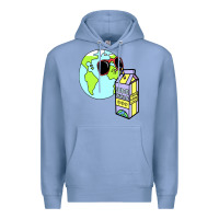 Colony Blue wrld drink Premium Hoodie - linhVisuals