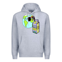 Heather Grey wrld drink Premium Hoodie - linhVisuals