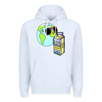 White wrld drink Premium Hoodie - linhVisuals