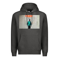 Charcoal Heather banksy nobody likes me boy Premium Hoodie - linhVisuals