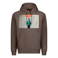 Coffee banksy nobody likes me boy Premium Hoodie - linhVisuals