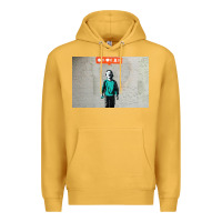 Mustard banksy nobody likes me boy Premium Hoodie - linhVisuals