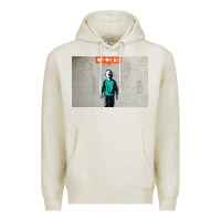 Oatmeal Heather banksy nobody likes me boy Premium Hoodie - linhVisuals