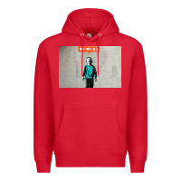 Red banksy nobody likes me boy Premium Hoodie - linhVisuals