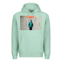 Seafoam banksy nobody likes me boy Premium Hoodie - linhVisuals
