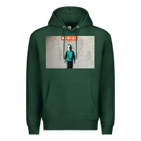 Sports Green banksy nobody likes me boy Premium Hoodie - linhVisuals