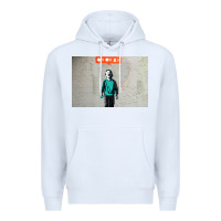 White banksy nobody likes me boy Premium Hoodie - linhVisuals