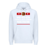 White canada poutine quebec recipe french Premium Hoodie - linhVisuals