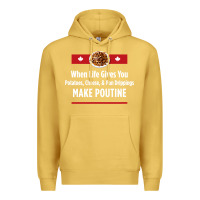 Antique Gold canada poutine quebec recipe french Premium Hoodie - linhVisuals