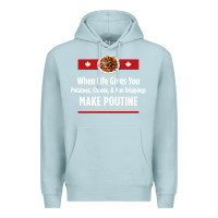 Blue Mist canada poutine quebec recipe french Premium Hoodie - linhVisuals