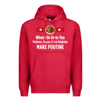 Cardinal canada poutine quebec recipe french Premium Hoodie - linhVisuals