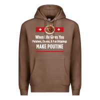 Chestnut canada poutine quebec recipe french Premium Hoodie - linhVisuals