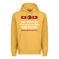 Mustard canada poutine quebec recipe french Premium Hoodie - linhVisuals