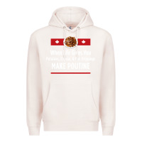 Pale Pink canada poutine quebec recipe french Premium Hoodie - linhVisuals