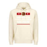Sandshell canada poutine quebec recipe french Premium Hoodie - linhVisuals