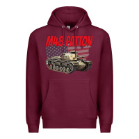 Burgundy cold war battle tank m48 patton gamer Premium Hoodie - linhVisuals