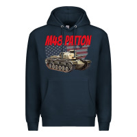Navy cold war battle tank m48 patton gamer Premium Hoodie - linhVisuals
