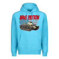 Ocean Blue cold war battle tank m48 patton gamer Premium Hoodie - linhVisuals