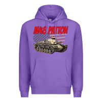Purple cold war battle tank m48 patton gamer Premium Hoodie - linhVisuals