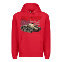 Red cold war battle tank m48 patton gamer Premium Hoodie - linhVisuals
