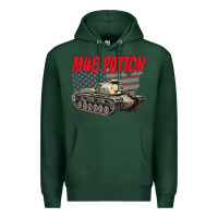 Sports Green cold war battle tank m48 patton gamer Premium Hoodie - linhVisuals
