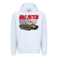 White cold war battle tank m48 patton gamer Premium Hoodie - linhVisuals