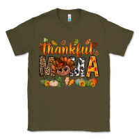 Army Green thankful mama and turkey bbs Classic Tee - BundleAndBundleShop