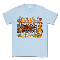 Dusty Blue thankful mama and turkey bbs Classic Tee - BundleAndBundleShop