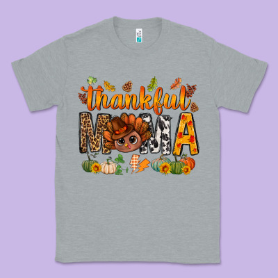 Thankful Mama And Turkey Bbs Classic Tee Designed By Bundleandbundleshop