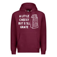 Burgundy Cheesy But Still Grate Funny Pun Premium Hoodie - linhVisuals