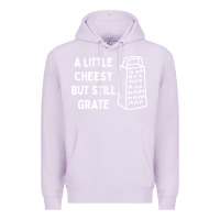 Lilac Cheesy But Still Grate Funny Pun Premium Hoodie - linhVisuals