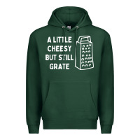 Sports Green Cheesy But Still Grate Funny Pun Premium Hoodie - linhVisuals