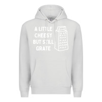 Dove Grey Cheesy But Still Grate Funny Pun Premium Hoodie - linhVisuals
