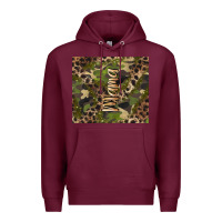 Burgundy camouflage mama Premium Hoodie - BarkalooDesign