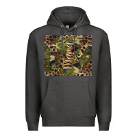 Charcoal Heather camouflage mama Premium Hoodie - BarkalooDesign