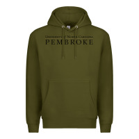 Army Green University of North Carolin Pembroke Premium Hoodie - linhVisuals