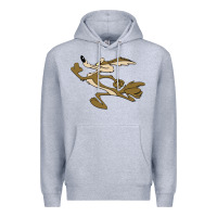 Heather Grey cayote Premium Hoodie - linhVisuals